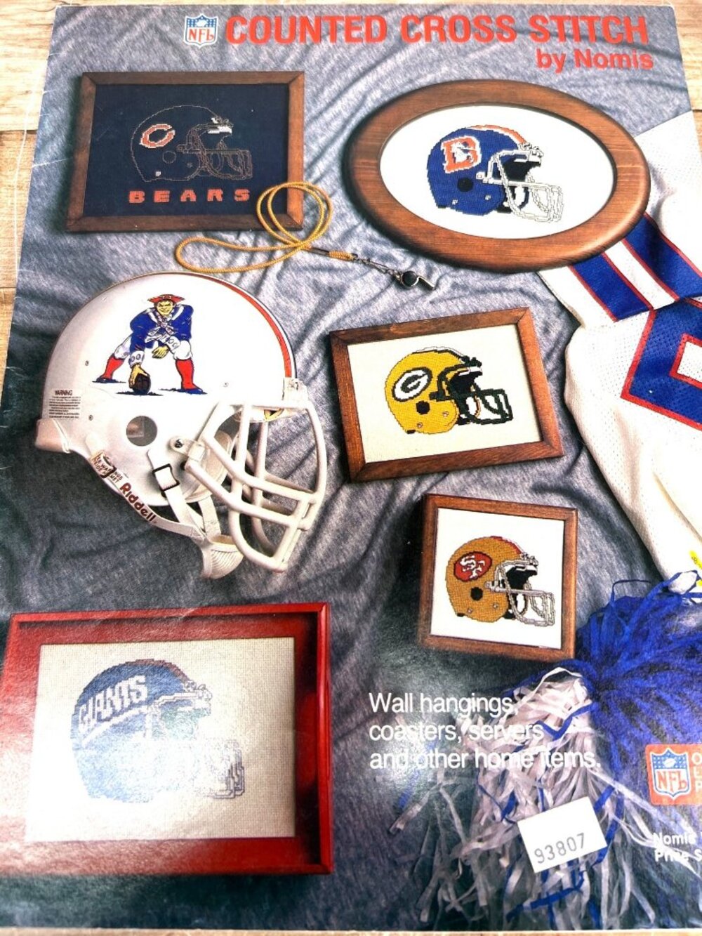NFL Counted Cross Stitch Pattern Book By Nomis For Wall Hangings Coasters & More